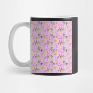 Cute pink Lama Pattern Mug